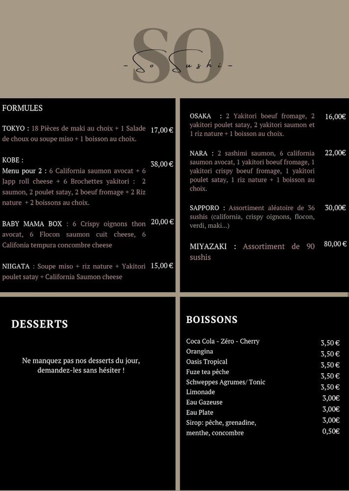 So Sushi - Menu Image 4